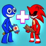 Rainbow Friends Merge - free online game